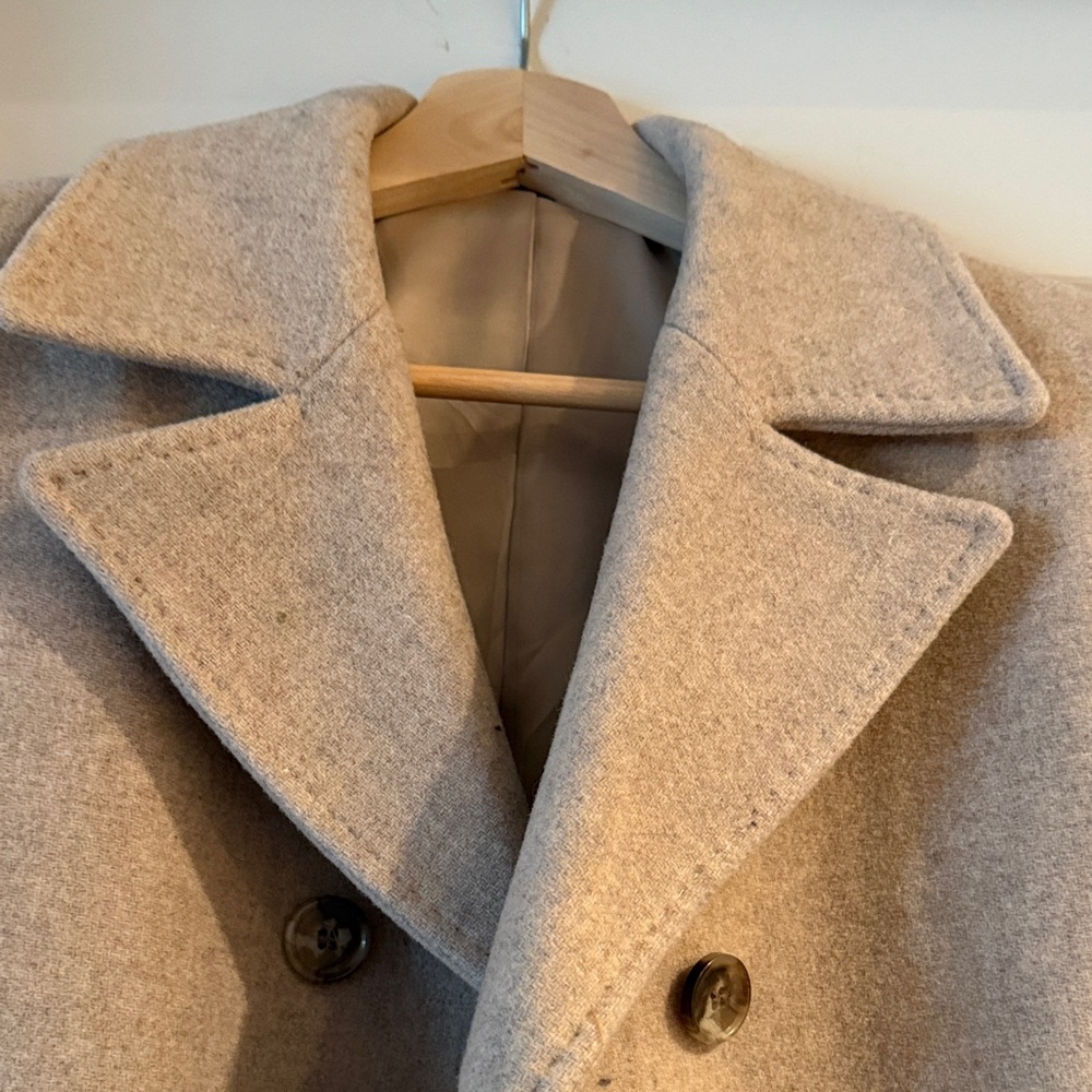 & Other Stories Stockholm Atelier Manteco Wool Blend Short Jacket Sand US 2 - Picture 6 of 9